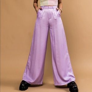 NWOT Lavender Wide Leg Trousers